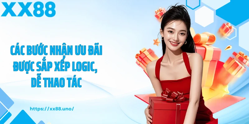 Các bước nhận ưu đãi được sắp xếp logic, dễ thao tác